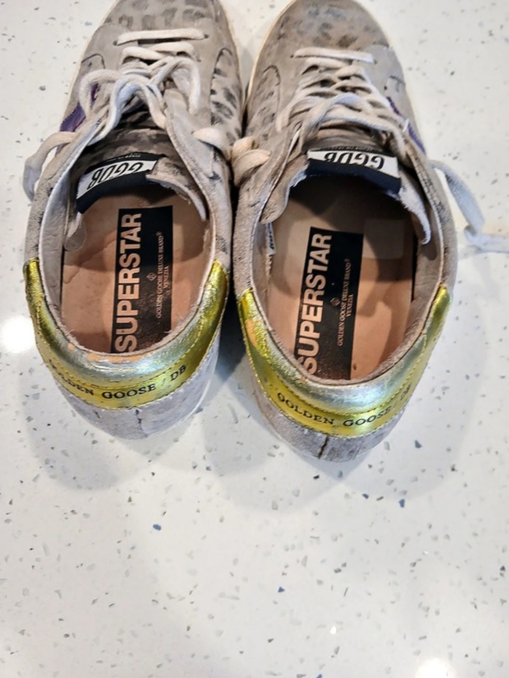 Golden Goose Super-Star Sneakers Gray & Purple EU 38 - Picture 11 of 16